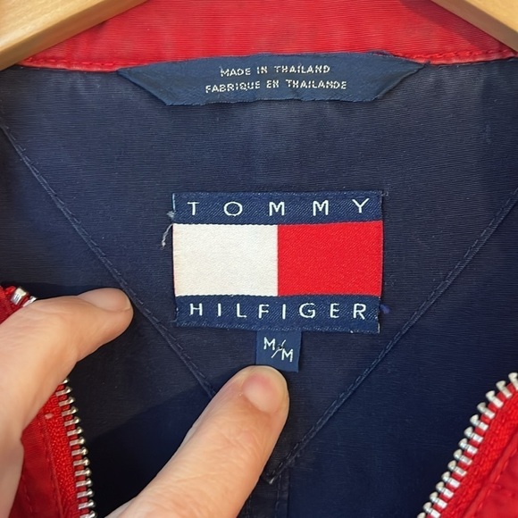 Tommy Hilfiger Varsity Crew Preppy Navy Spring Jacket Size Medium - Picture 5 of 14